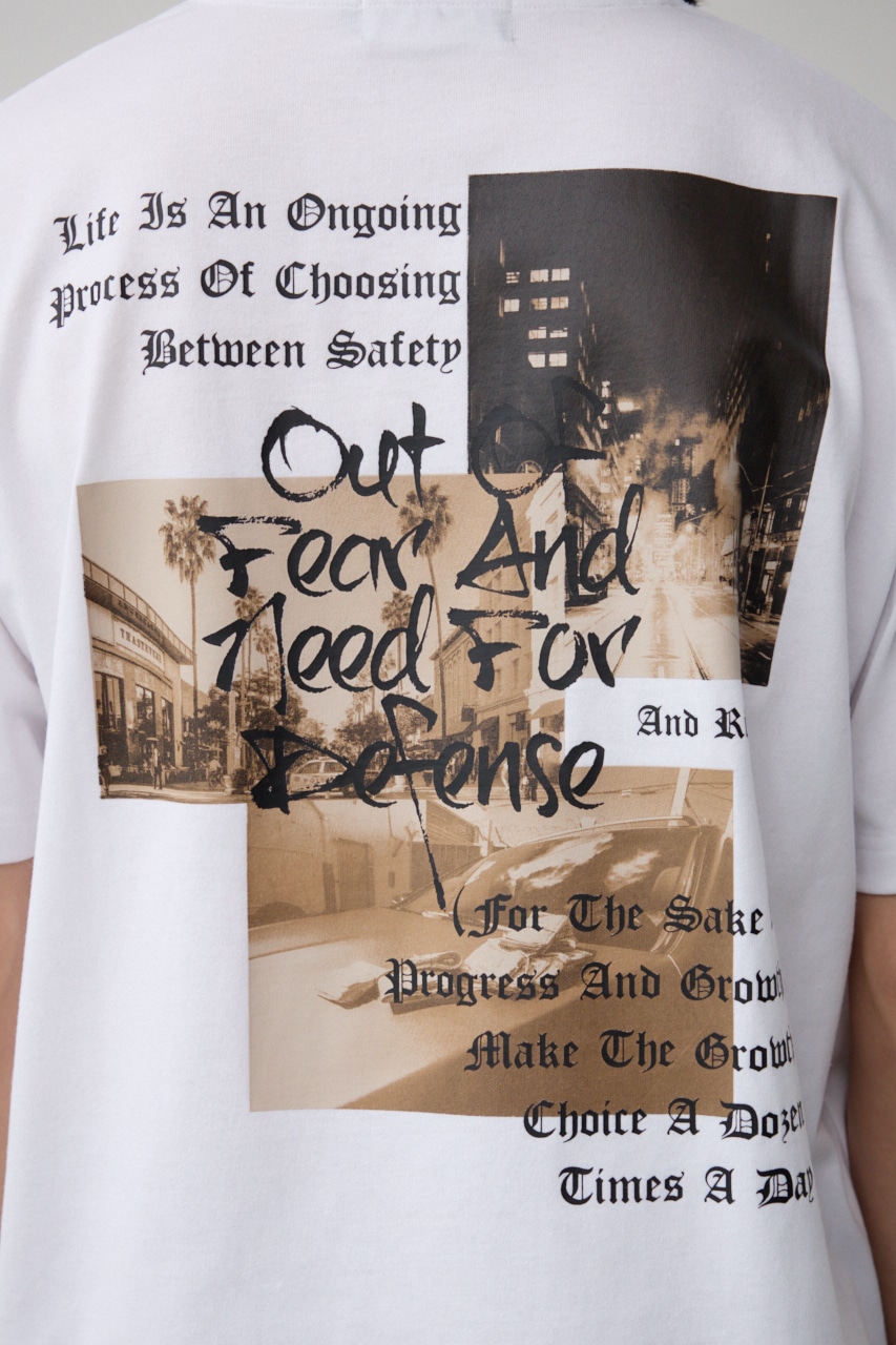 スリーフォトバックTEE WHT S