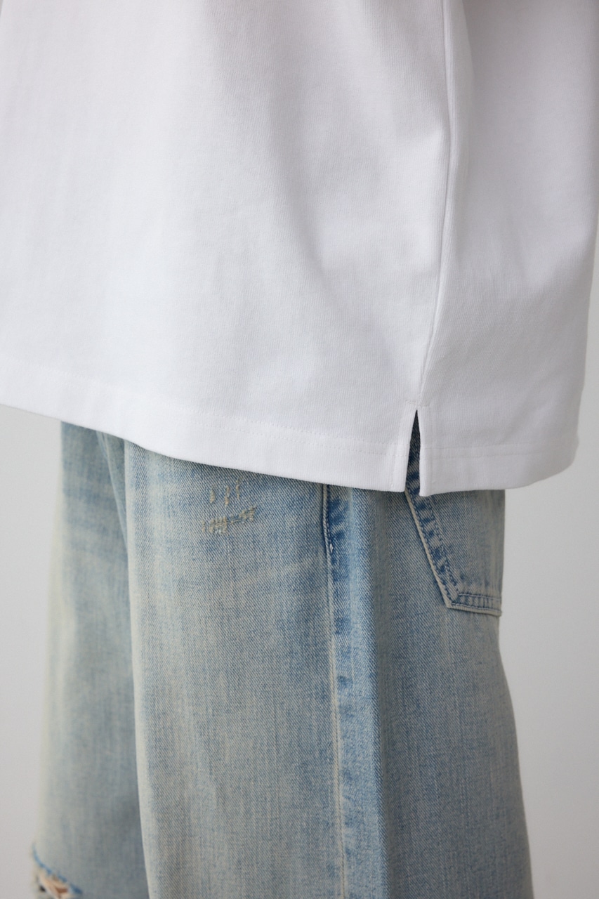 エクストリームコットン刺繍TEE WHT L