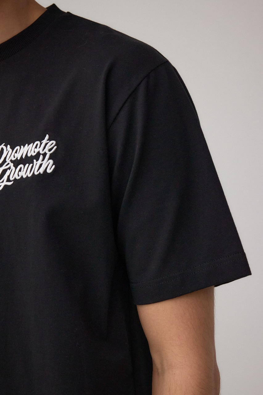 ハートゴールド発泡プリントTEE BLK L