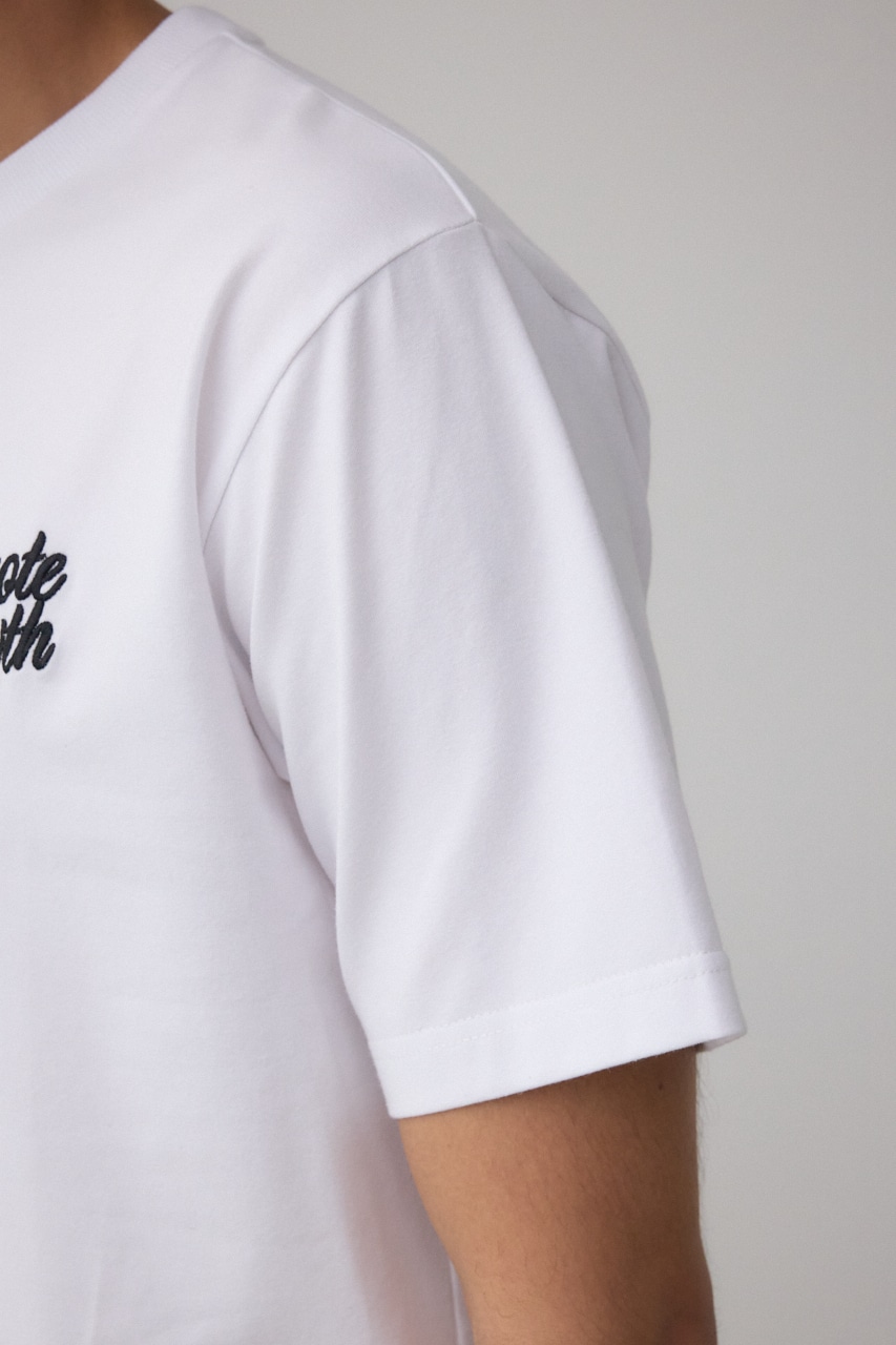 ハートゴールド発泡プリントTEE WHT L