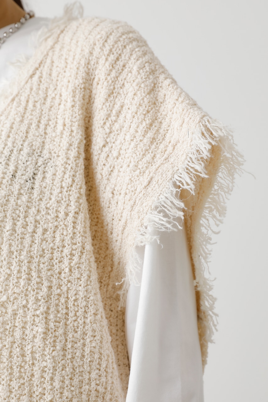 crie conforto ネップヤーンフリンジベスト (ベスト ) SHEL'TTER WEBSTORE