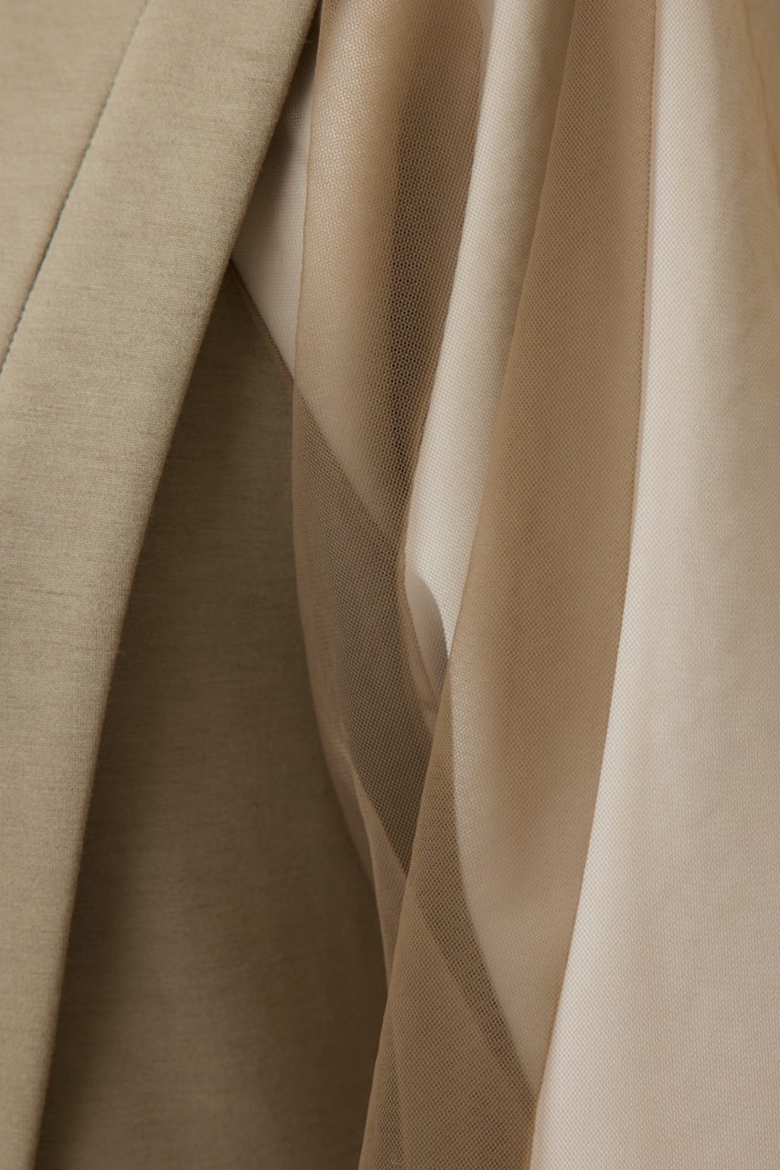 チュールスリーブドッキングワンピース KHA FREE