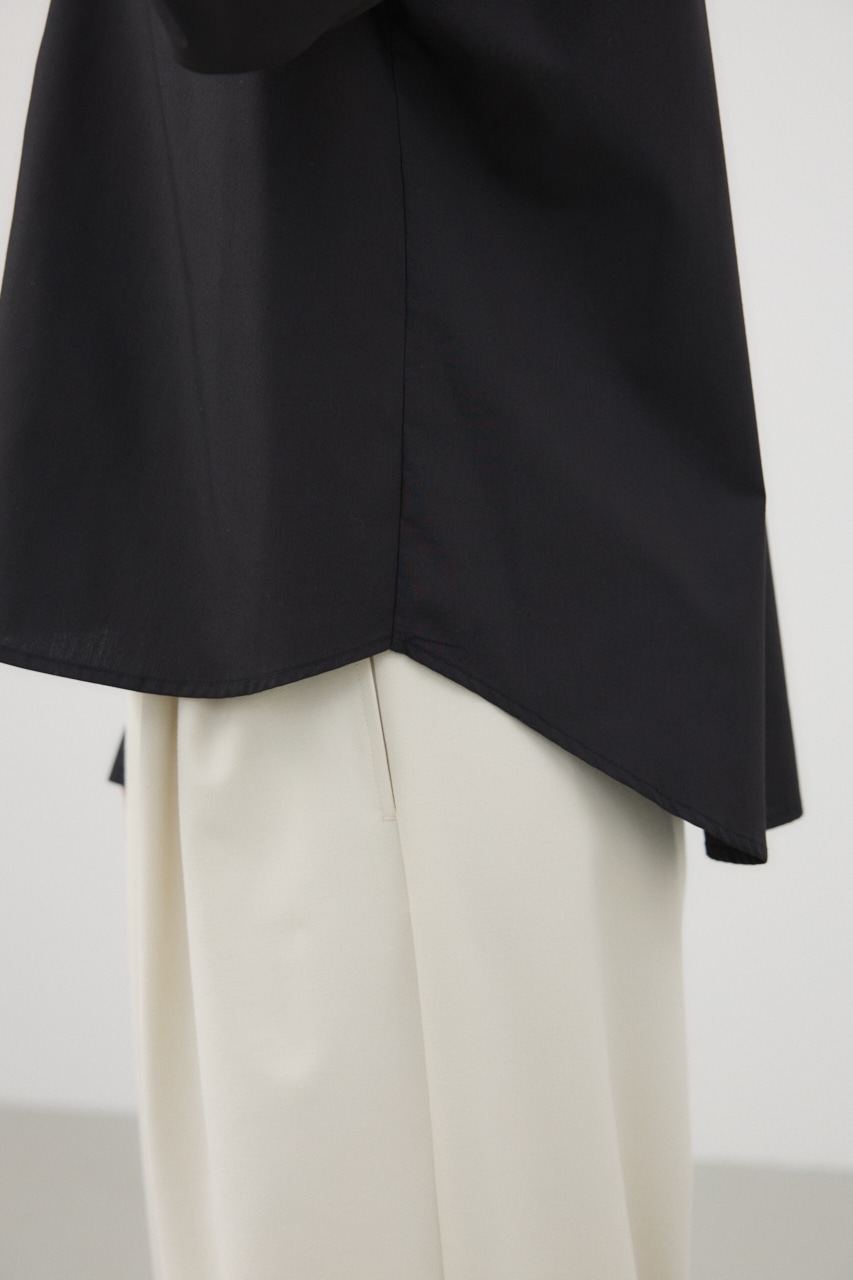 フリルスタンドカラーブラウス BLK FREE