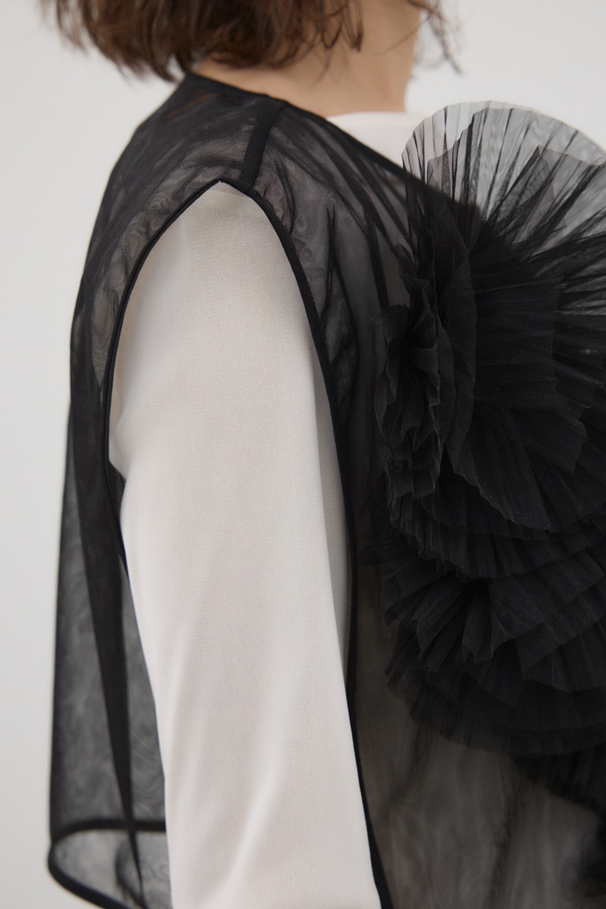 チュールモチーフベスト BLK FREE