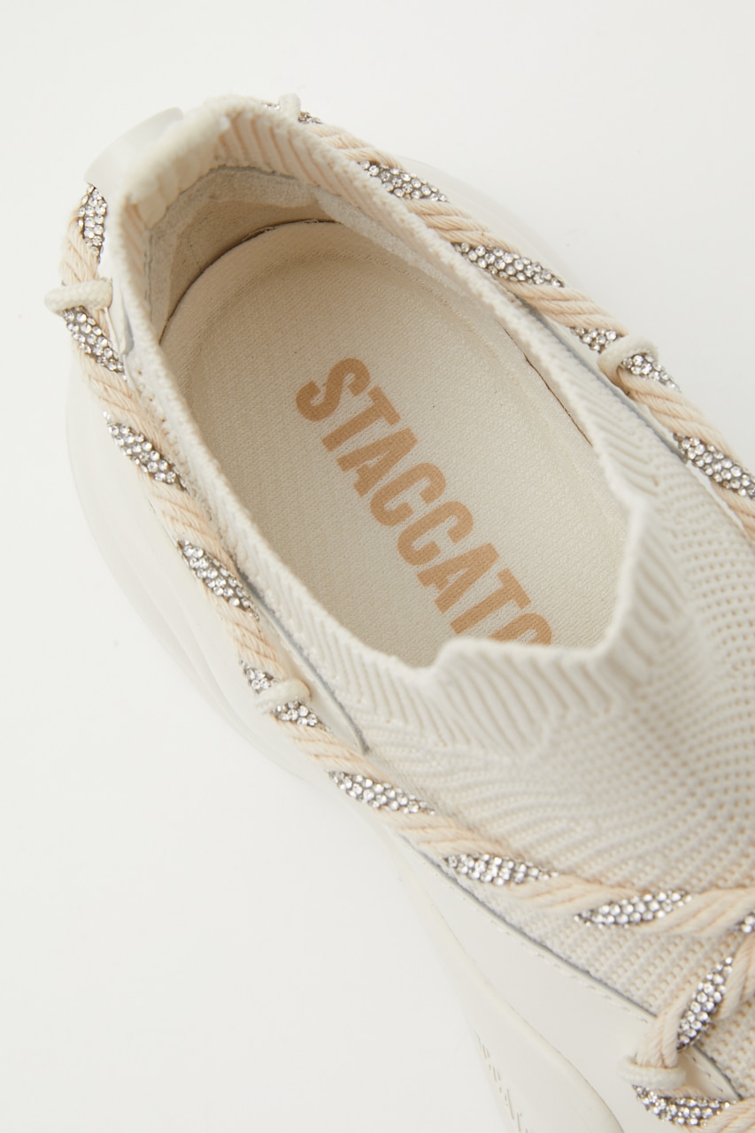 ツイストMIXニットスリッポン WHT 24.5cm