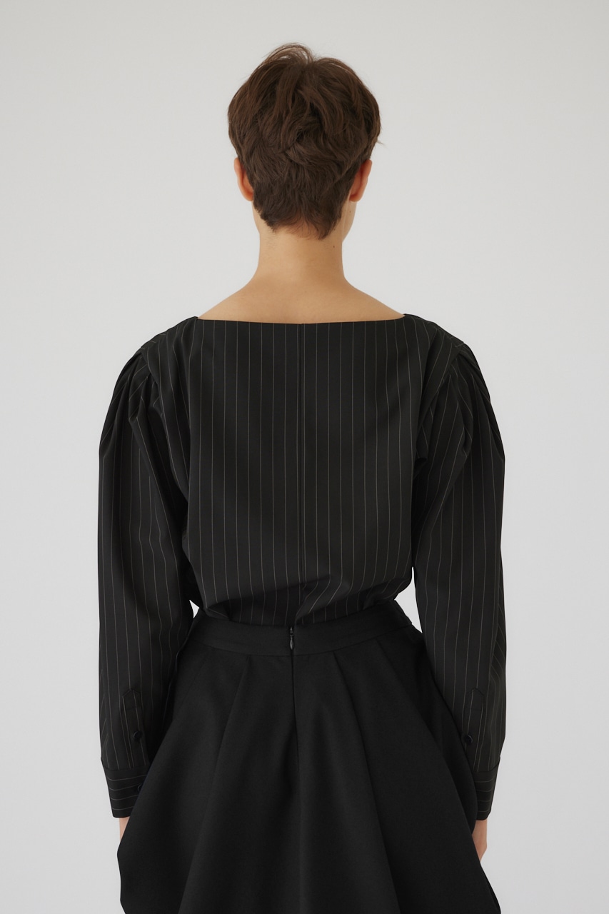 【LIMITED SALE】Shoulder volume scarf set BLK FREE