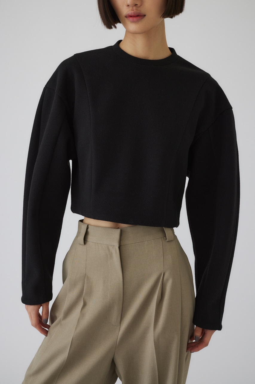 【LIMITED SALE】Warming jersey cropped PO BLK FREE