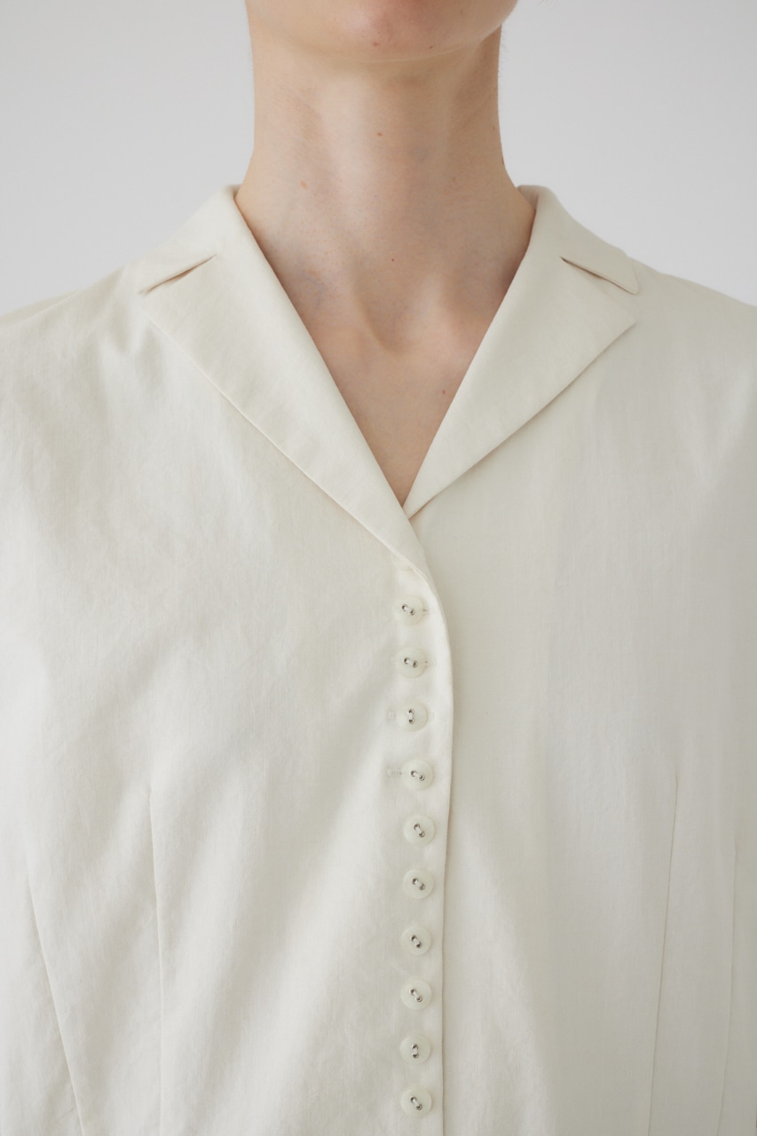 Waist narrow long dress O/WHT 36