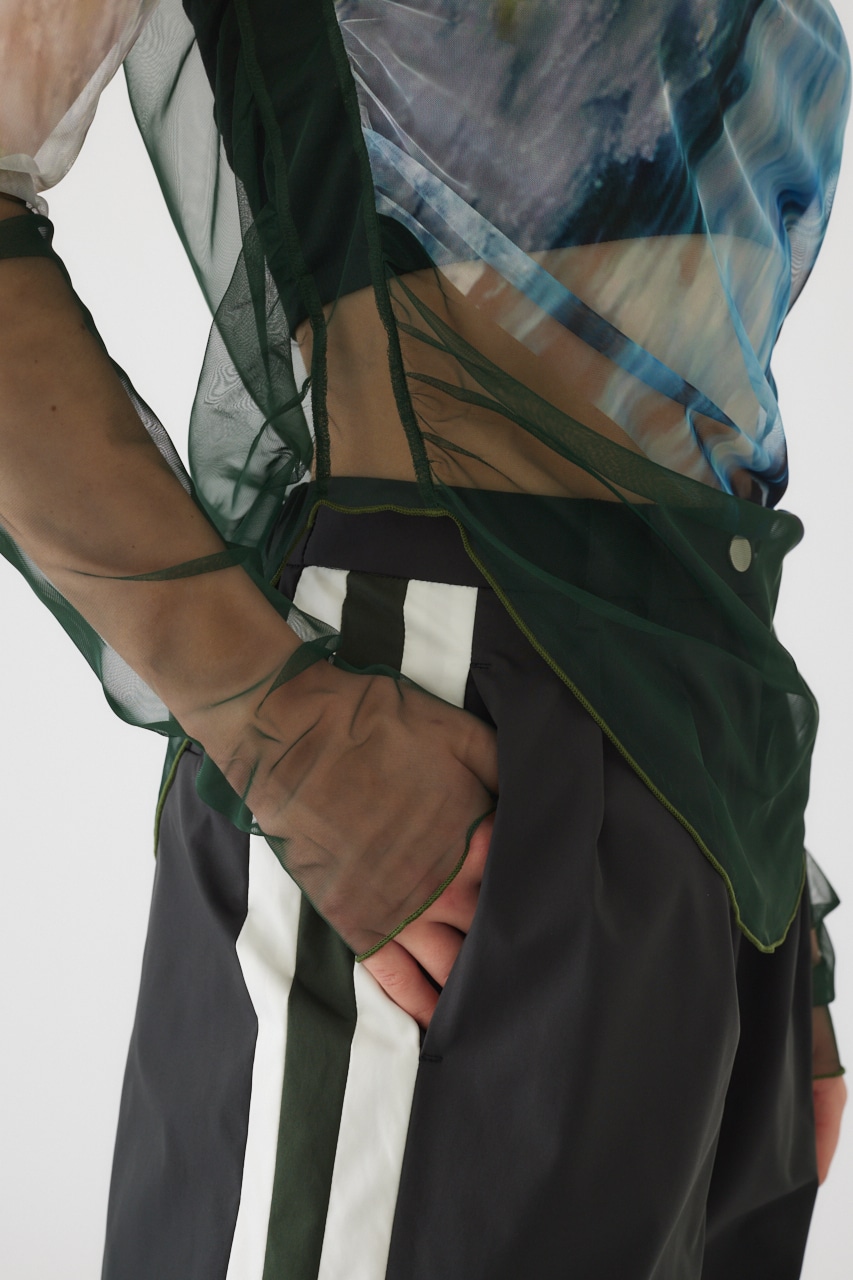 Photograph printed tops GRN FREE