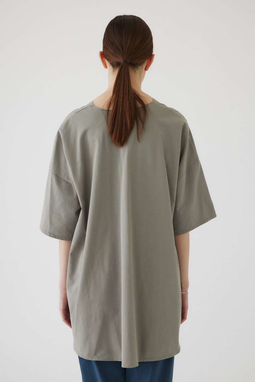 Oversized round T/SH L/GRY FREE