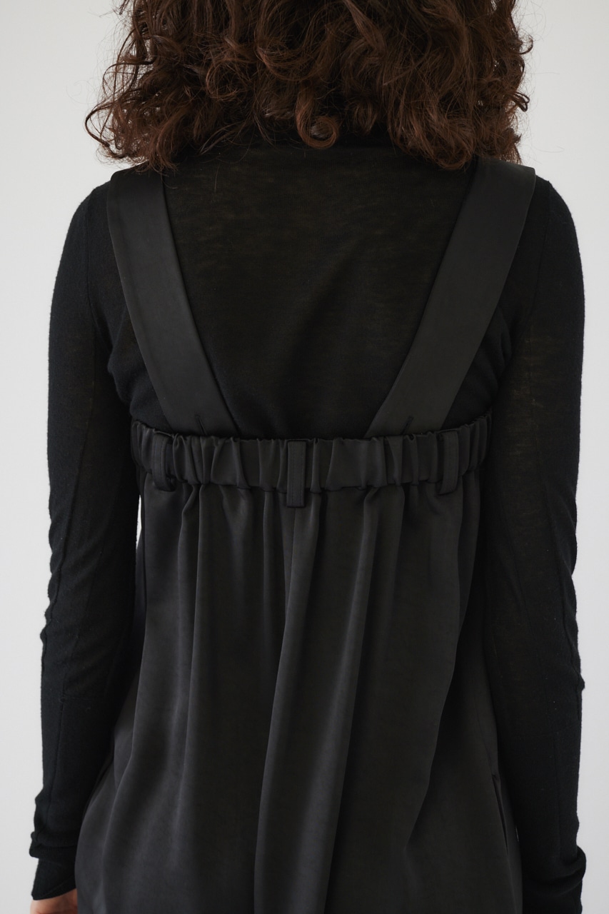 【LIMITED SALE】Satin slacks all in one BLK 38