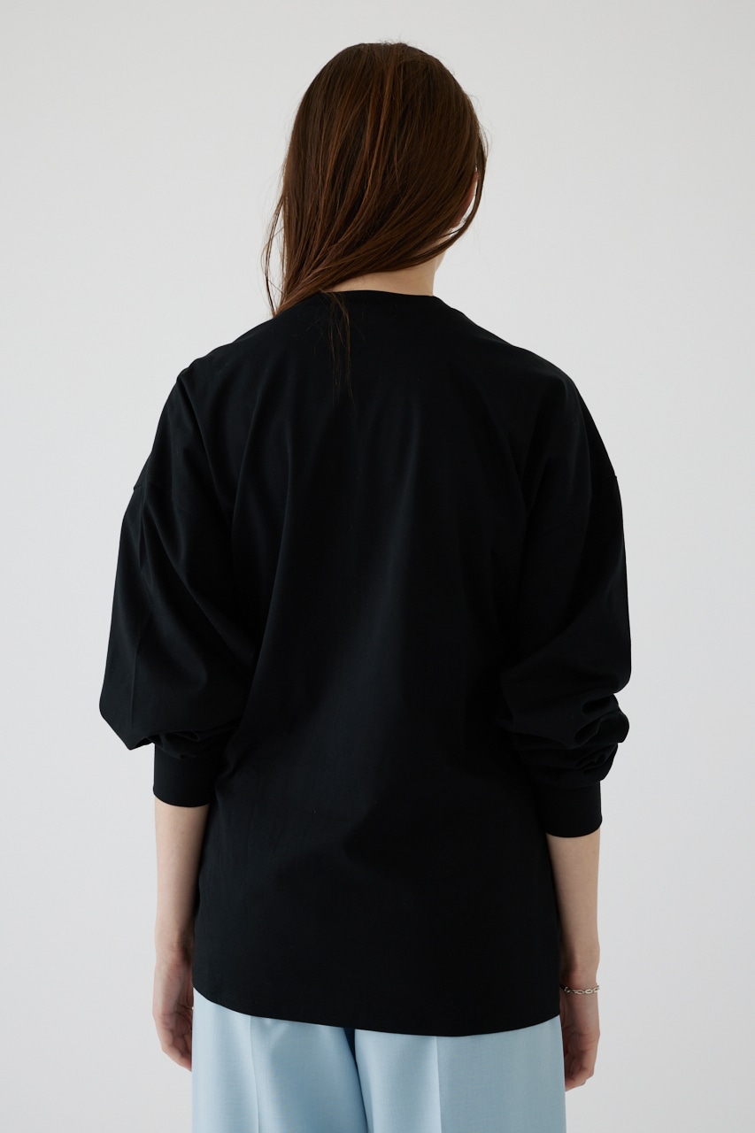 【LIMITED SALE】Front twist cut tops BLK FREE