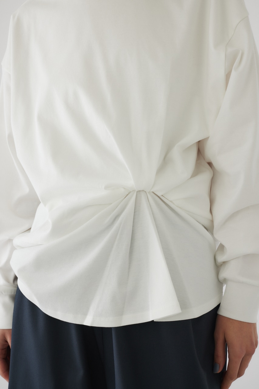 【LIMITED SALE】Front twist cut tops WHT FREE