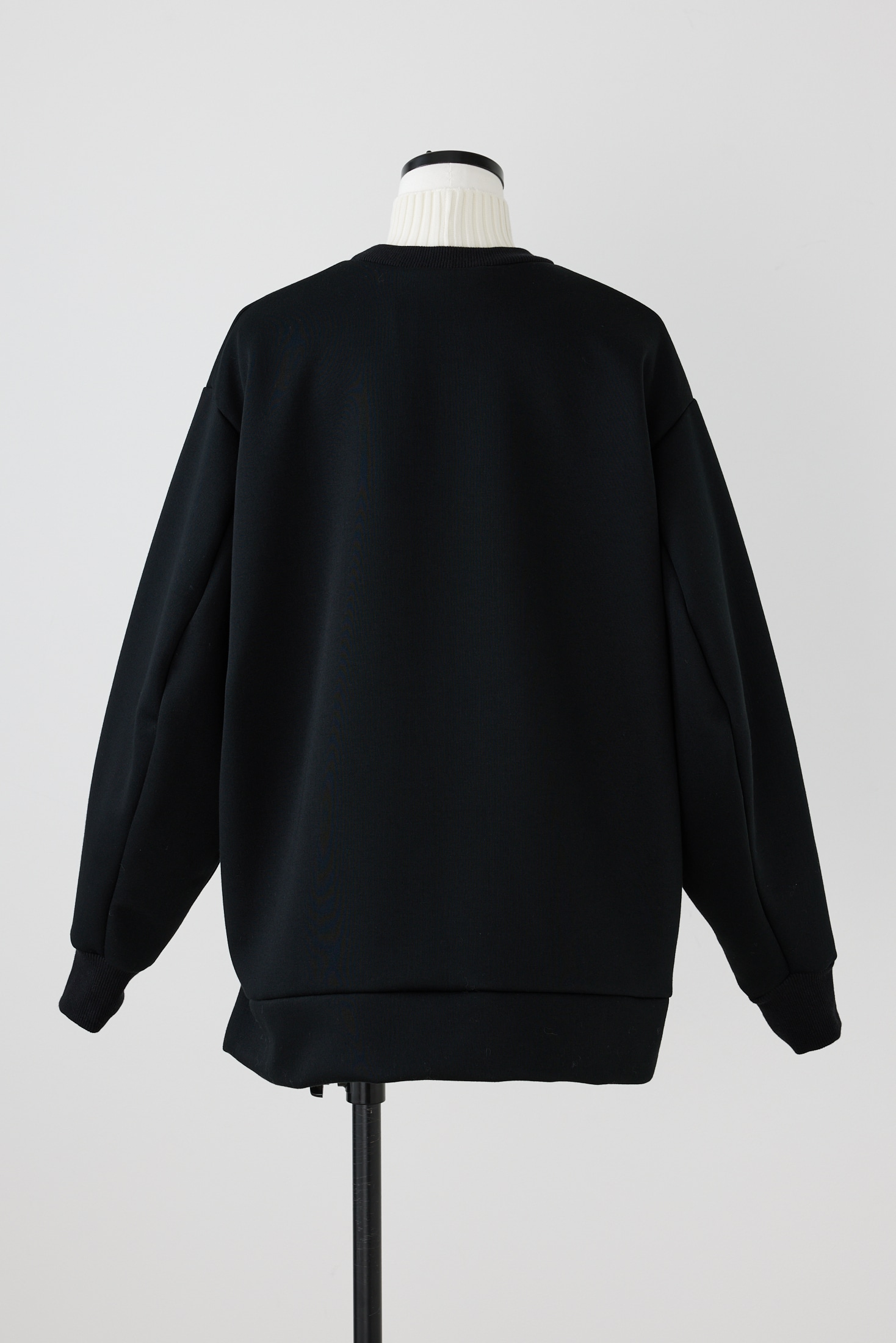 layered-neck pullover