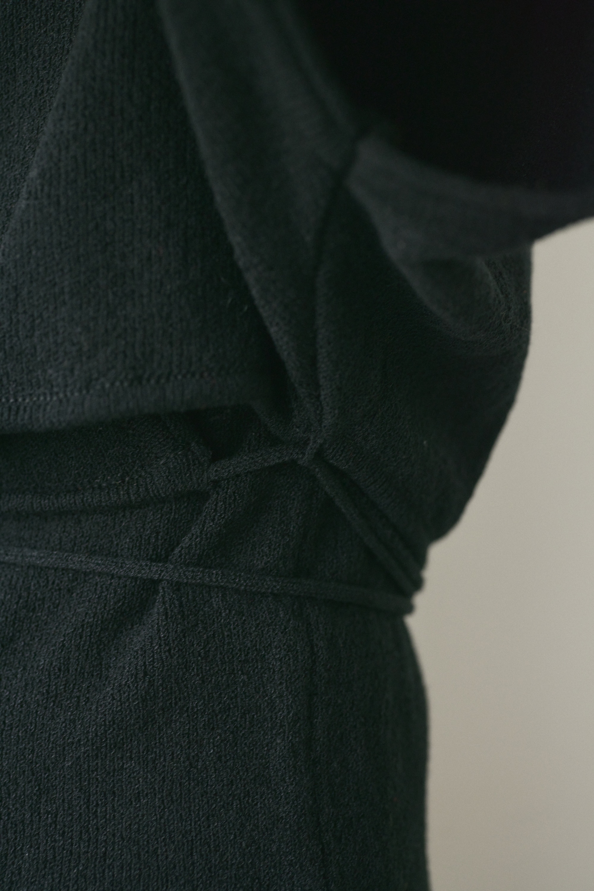 カシュクールベストセットニット BLK FREE