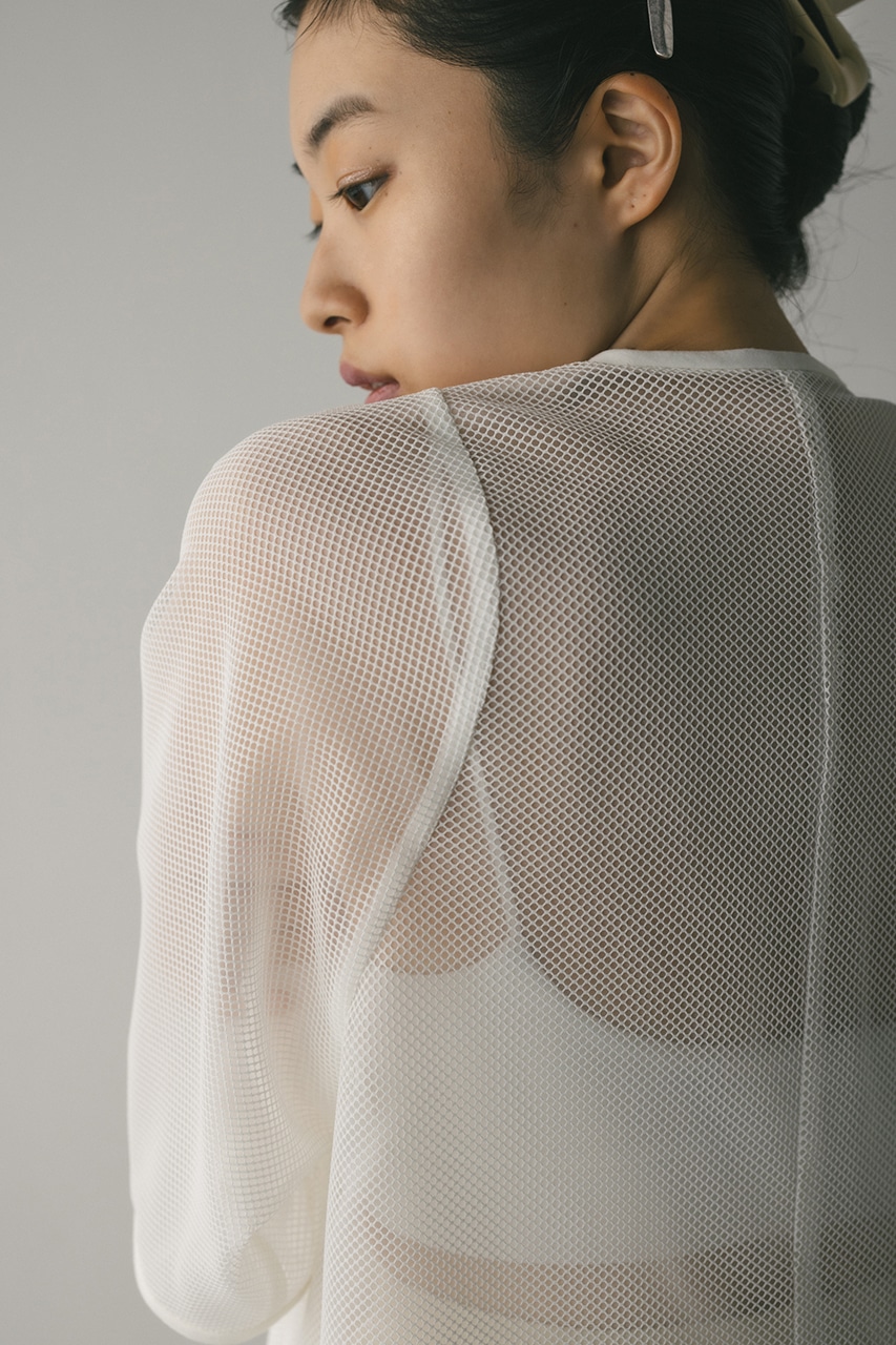 パイピングメッシュトップ WHT FREE