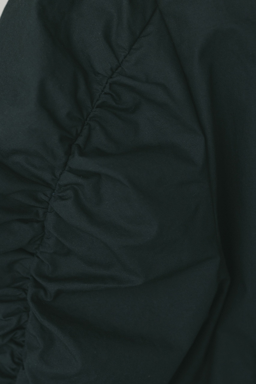 ショルダーギャザーブラウス BLK S