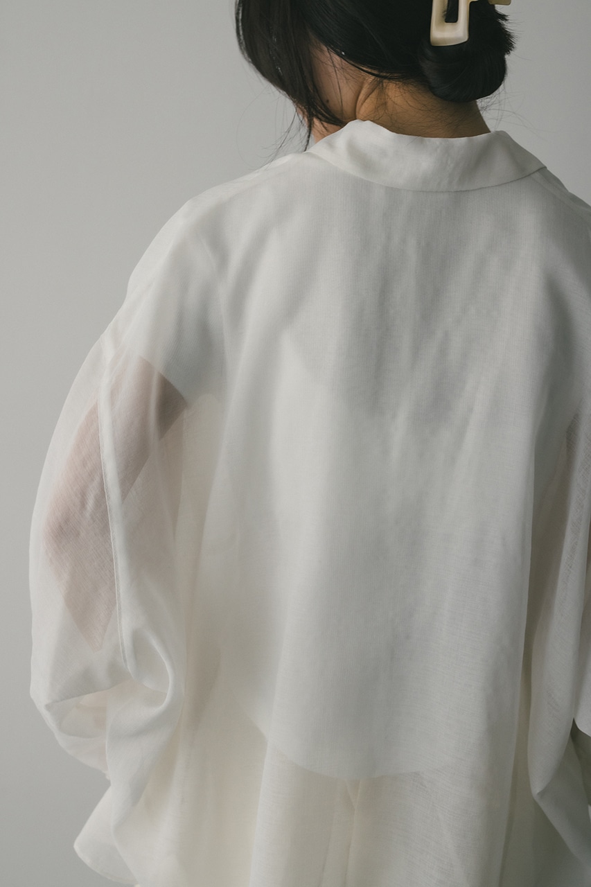 ルーズポケットシアーシャツ IVOY FREE