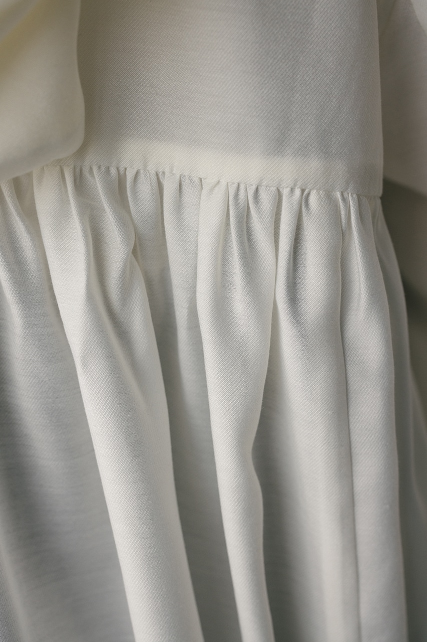 シアーギャザーフードシャツブルゾン WHT FREE