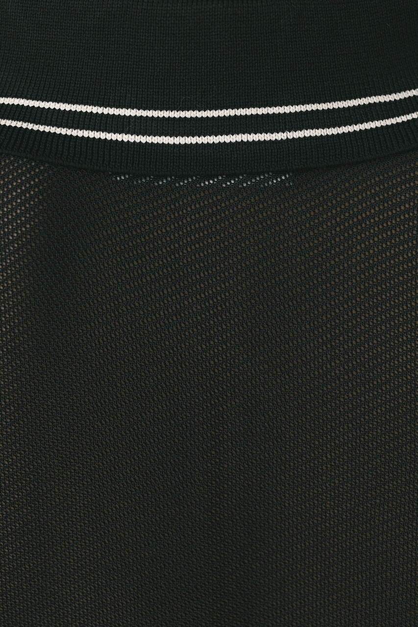 ラインカラーメッシュトップ BLK FREE