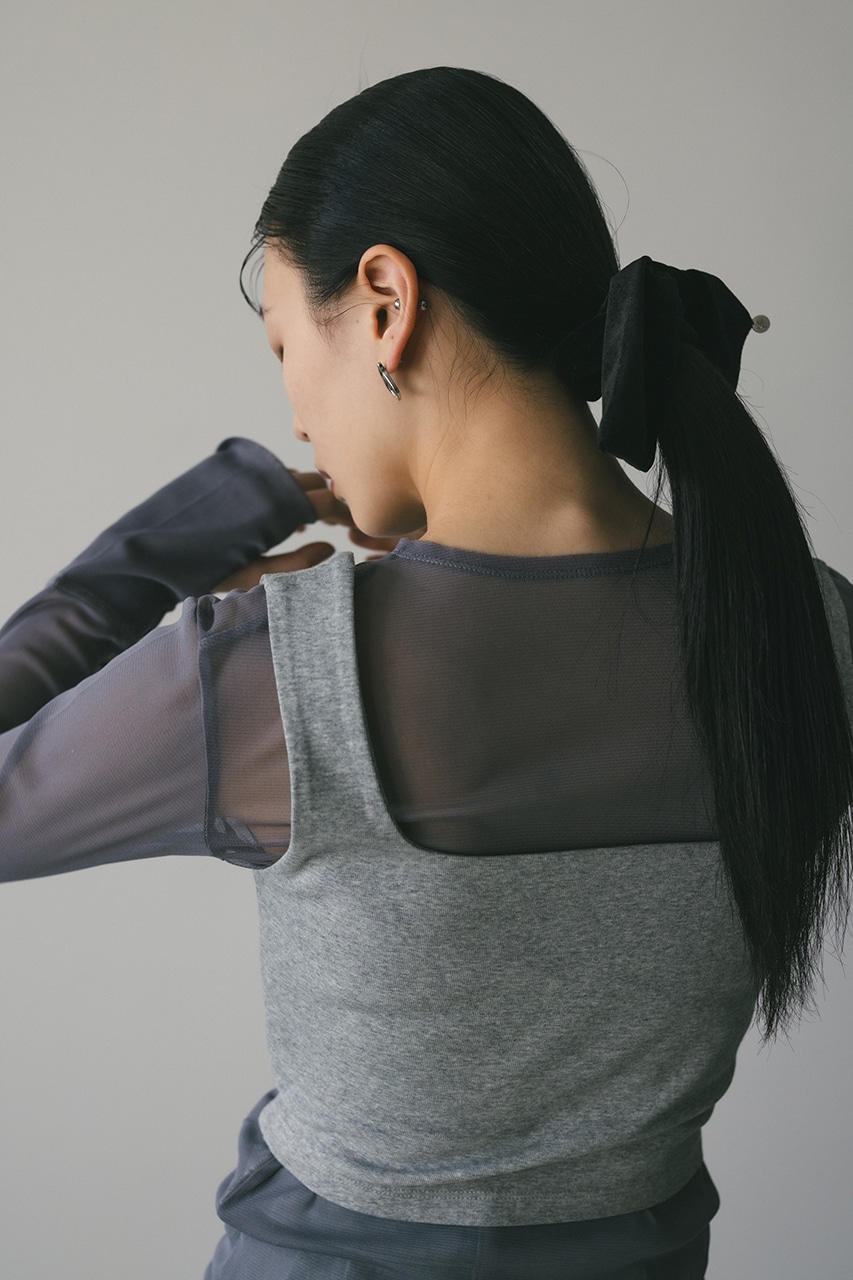 2ピーススクエアビスチェシアートップ GRY FREE