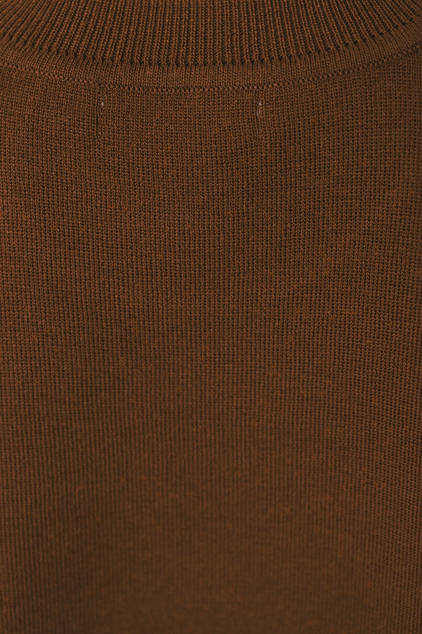 ショルダータックショートニット BRN FREE