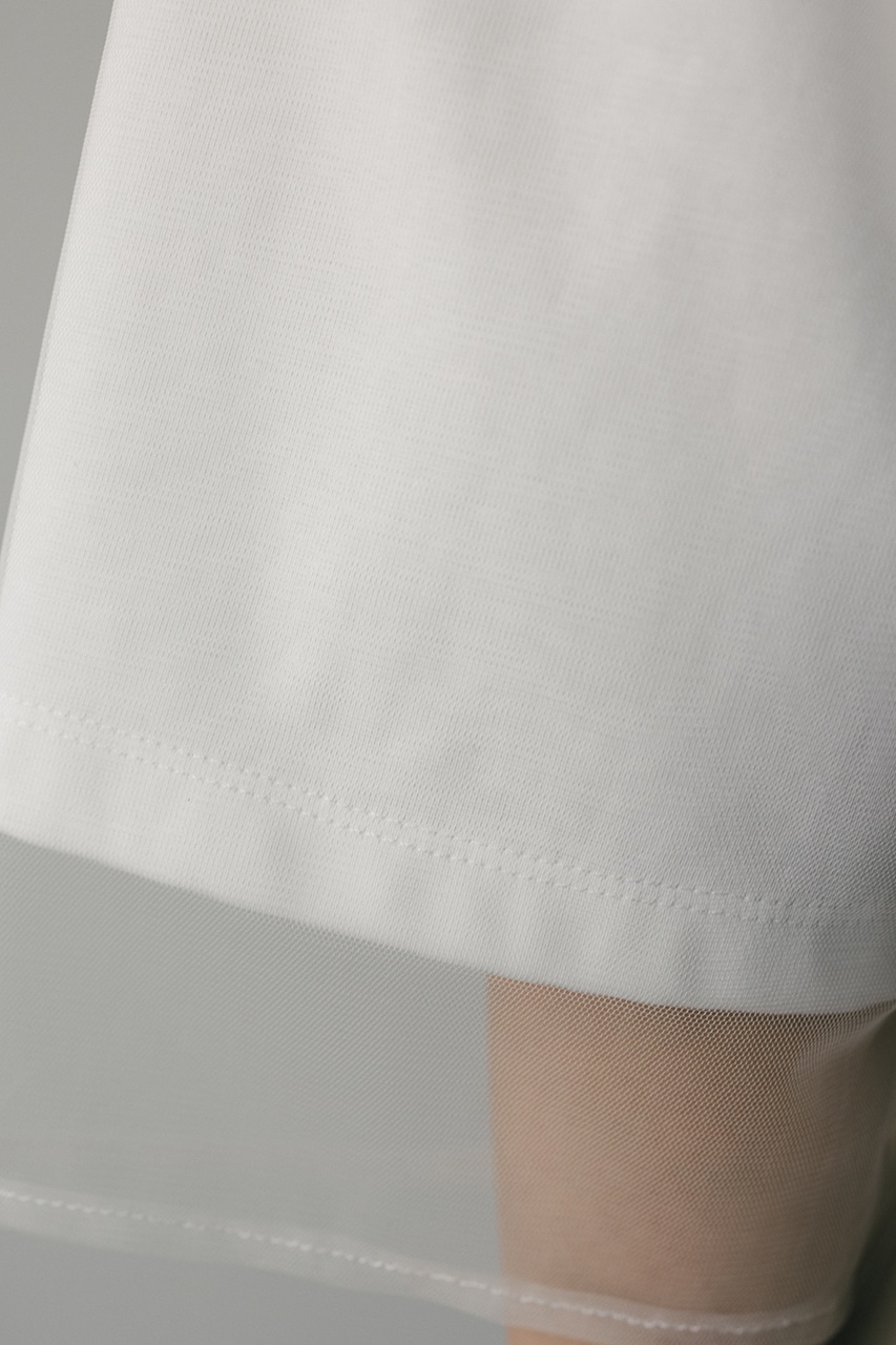 シアーレイヤードルーズT WHT FREE