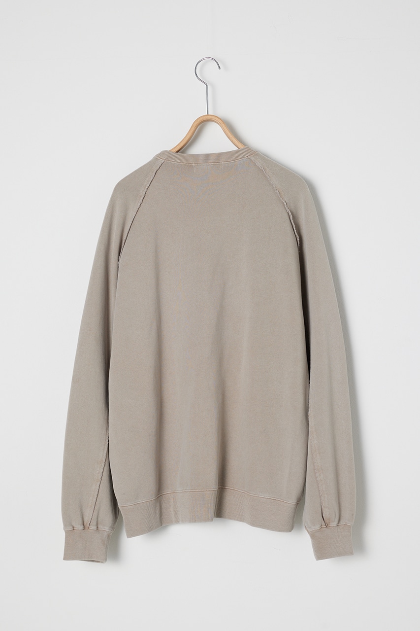 ピグメントクルーネックスウェット BEG L