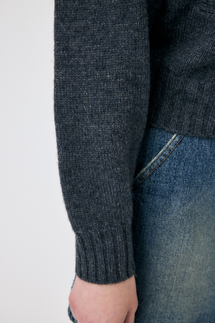 BUTTON UP ニットカーディガン GRY FREE