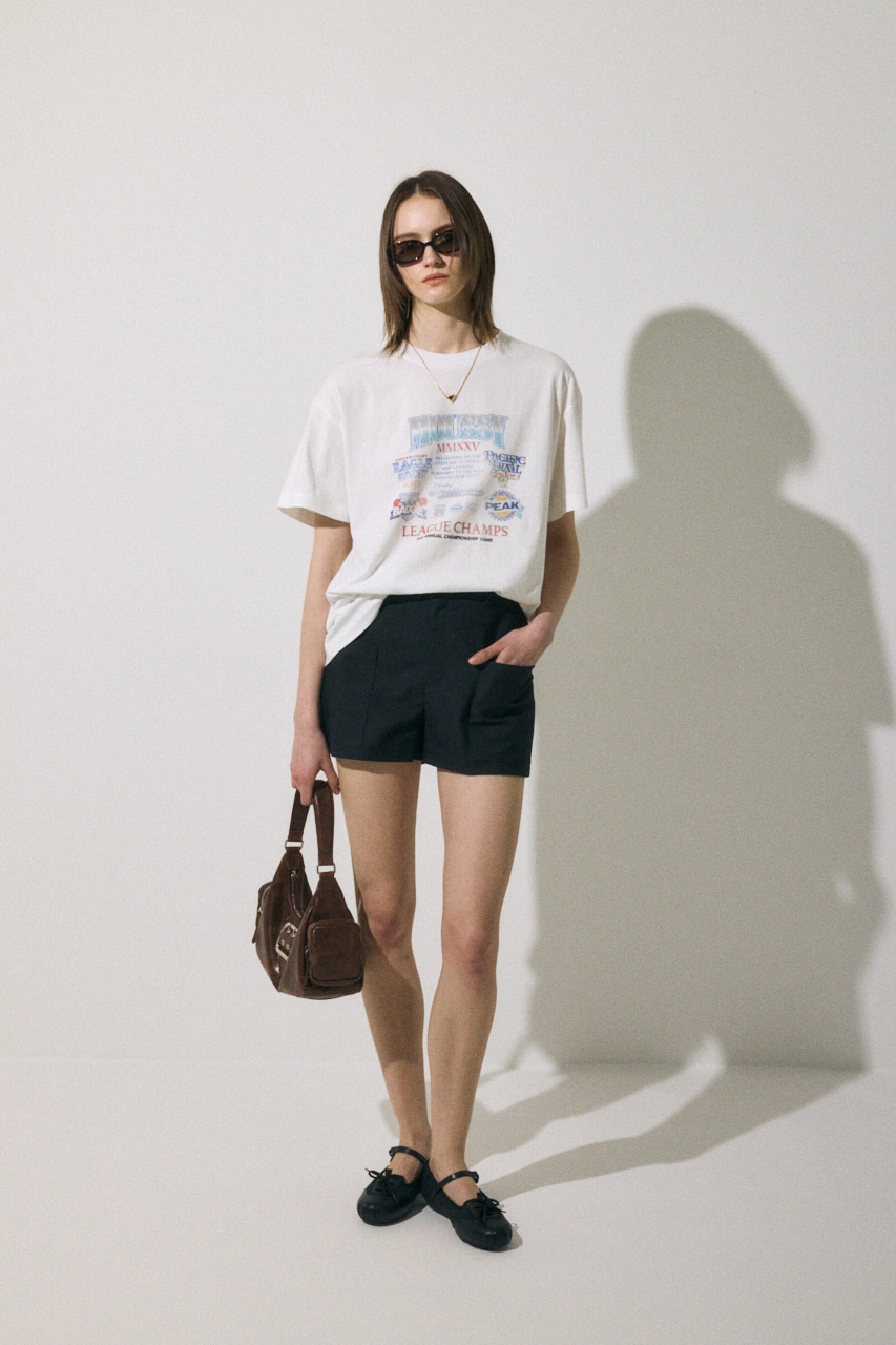 MOUSSY LEAGUE CHAMPS 25 Tシャツ O/WHT FREE