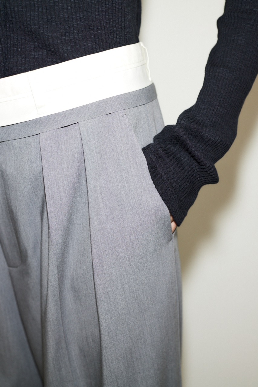 【THROW】WAIST FOLD MANISH トラウザー T.GRY 1