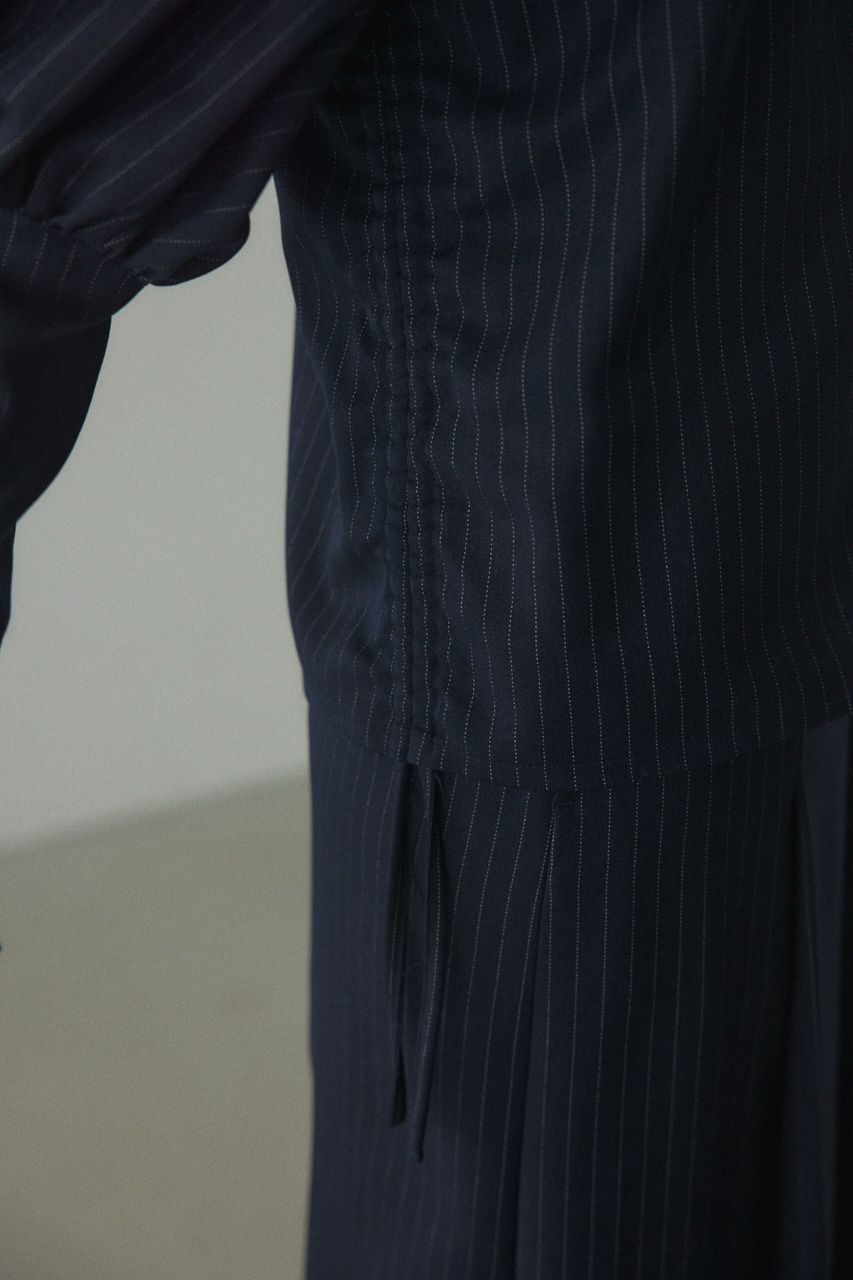 2way volume sleeve tops 柄NVY 2