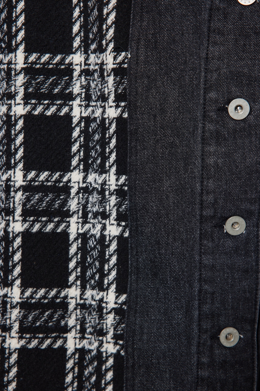 マルチパターンジャストウエストAラインスカート BLK S