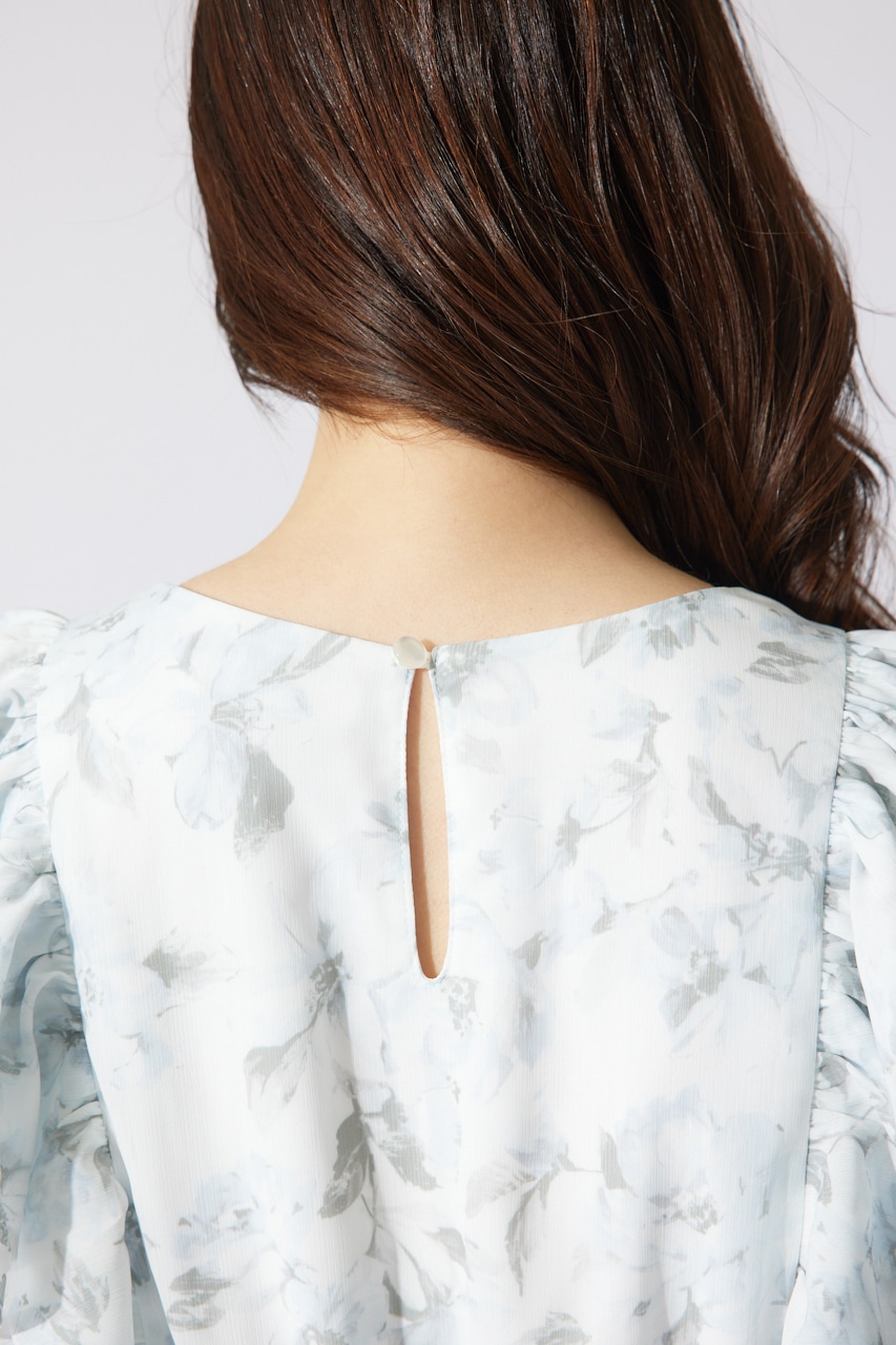 フリルフラワーミニワンピース WHT M