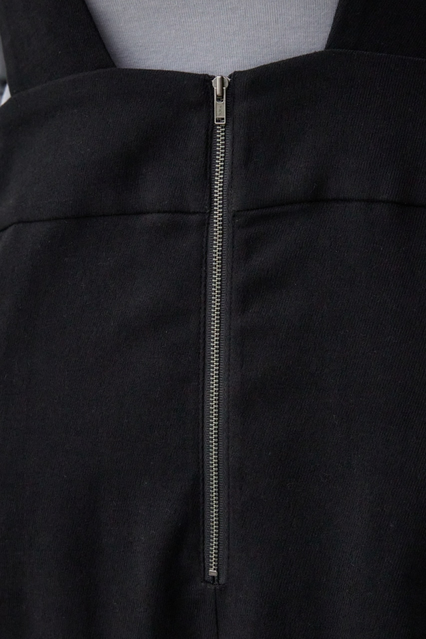 フロントジップジャンパースカート BLK S