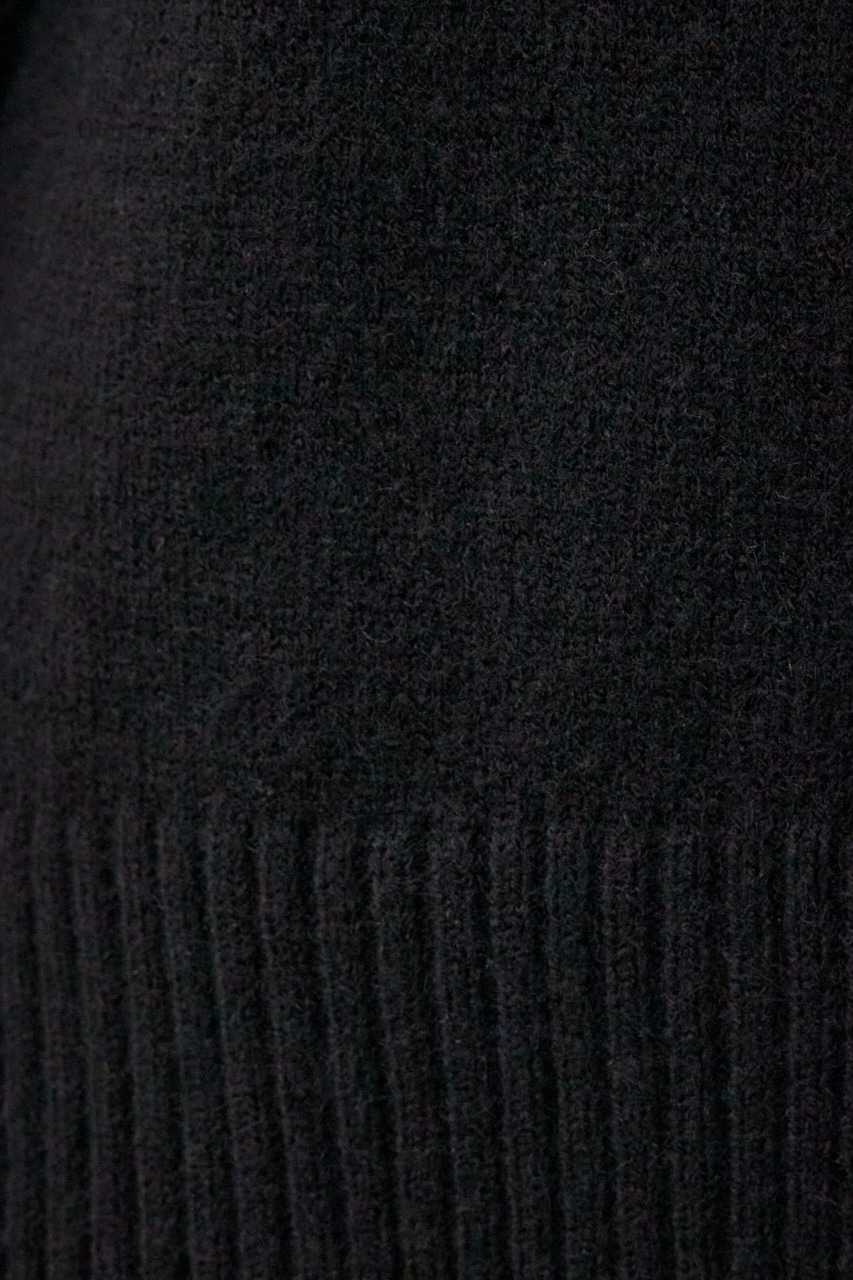 Vネックアソートカラーニットプルオーバー BLK FREE