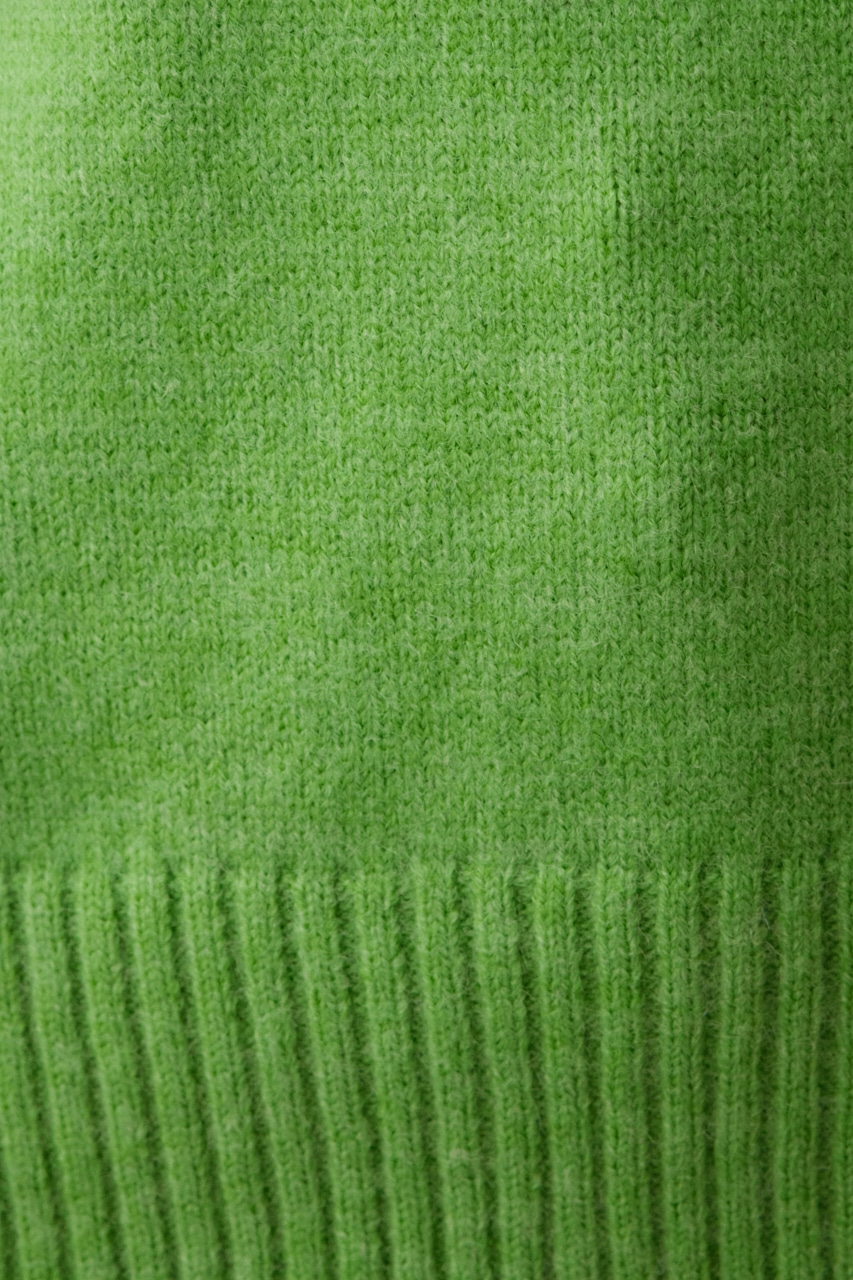 Vネックアソートカラーニットプルオーバー GRN FREE