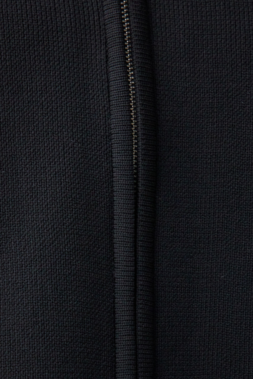 フォルムジップアップニットカーディガン BLK FREE