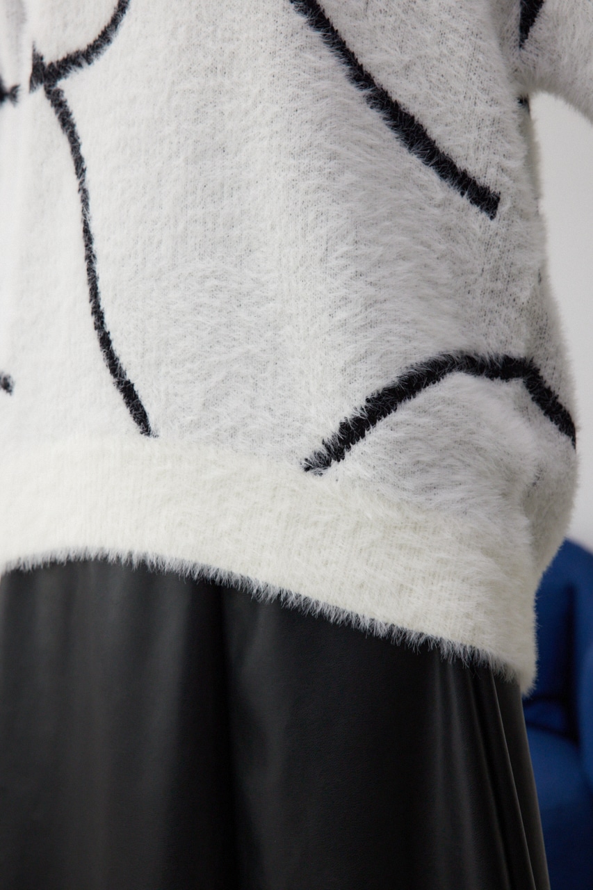 ニュアンスライン柄ニット IVOY FREE