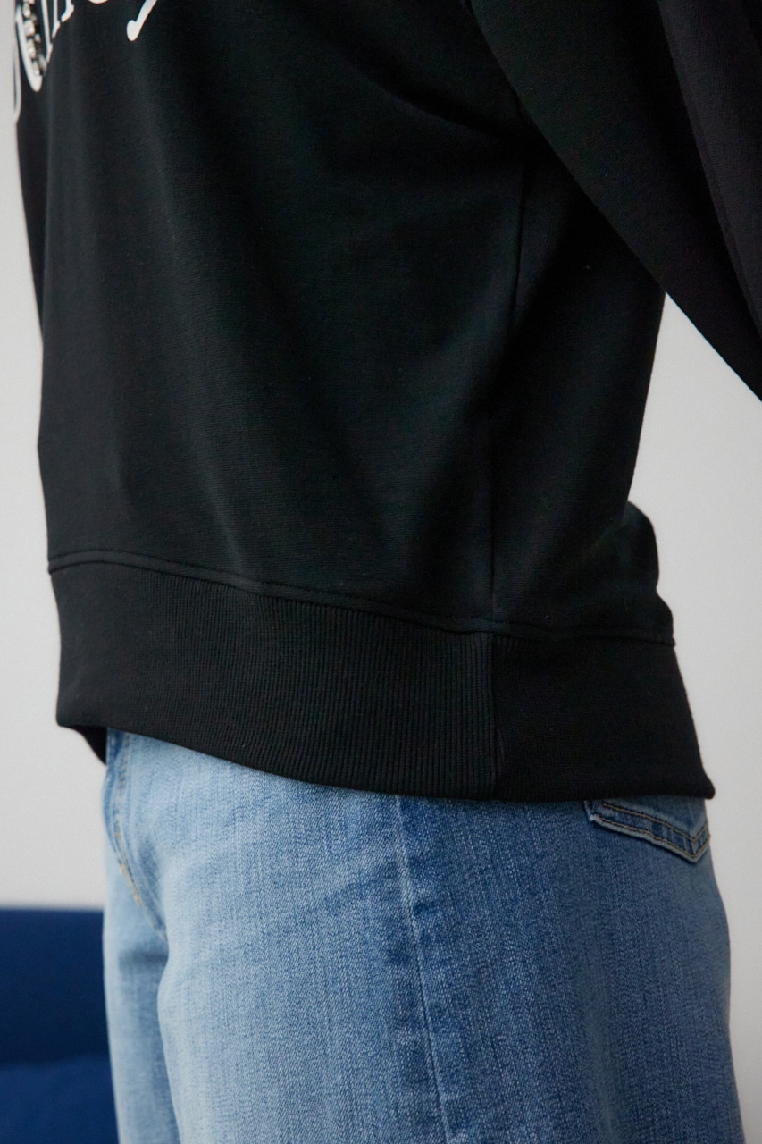 ランダムビジューロゴトップス BLK FREE