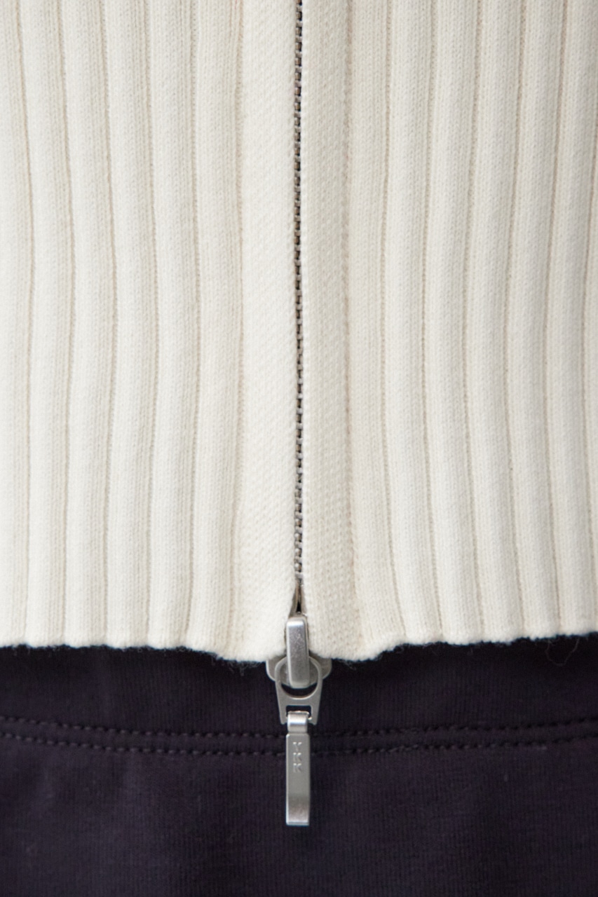 Wジップロングスリーブプルオーバー O/WHT FREE