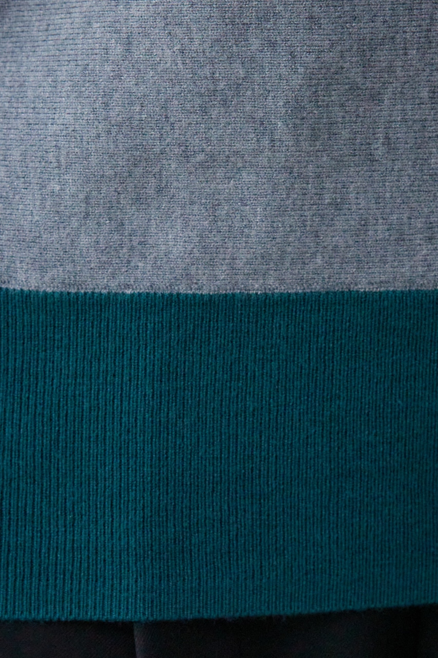 バイカラードルマンニットプルオーバー GRY FREE