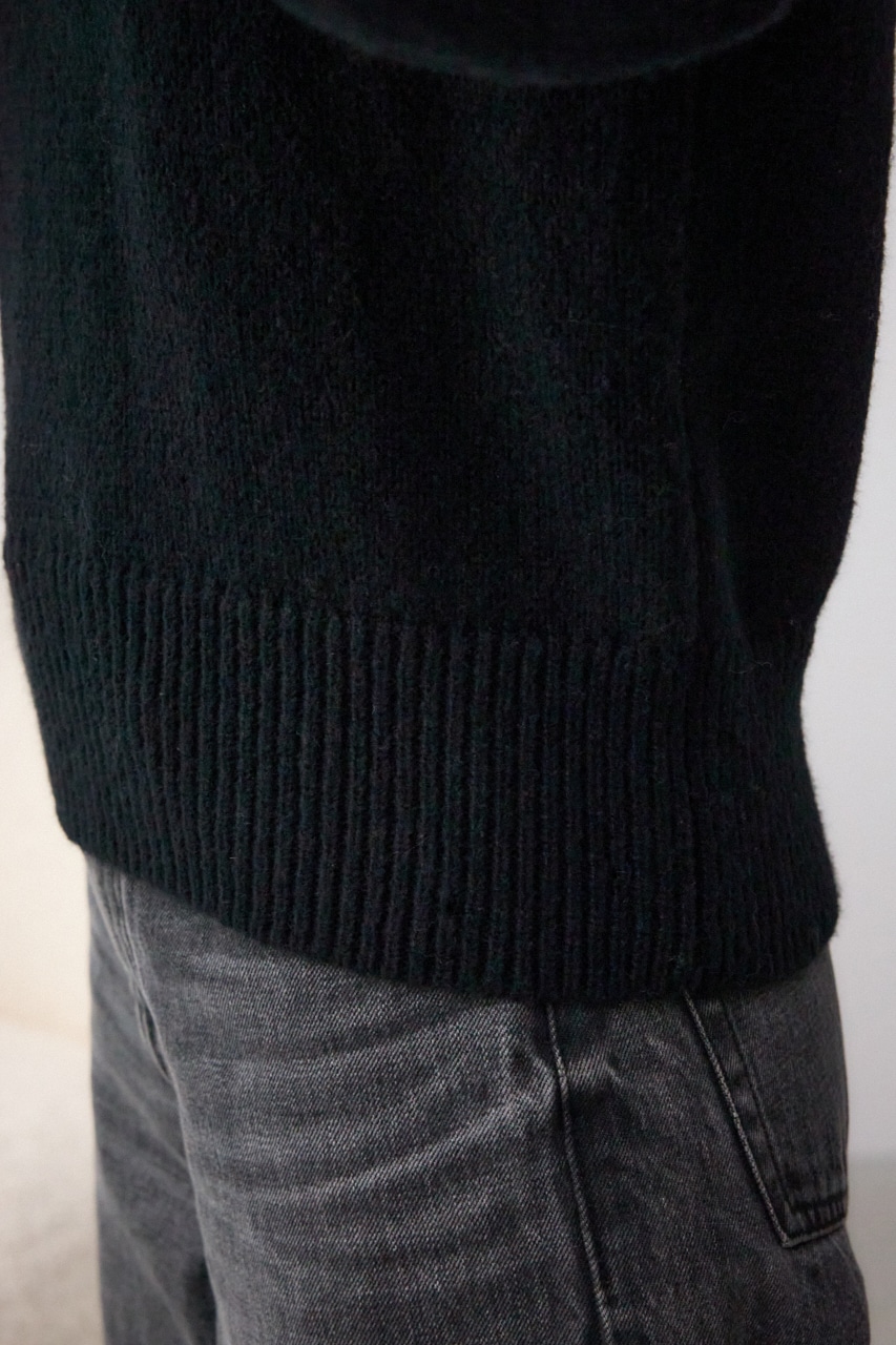 袖リボンデザインニット BLK FREE