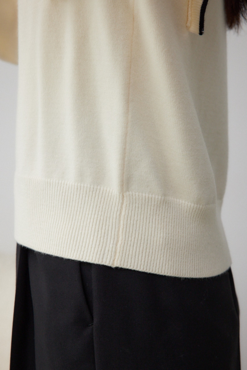 ショルダーデザインフリルニット IVOY FREE