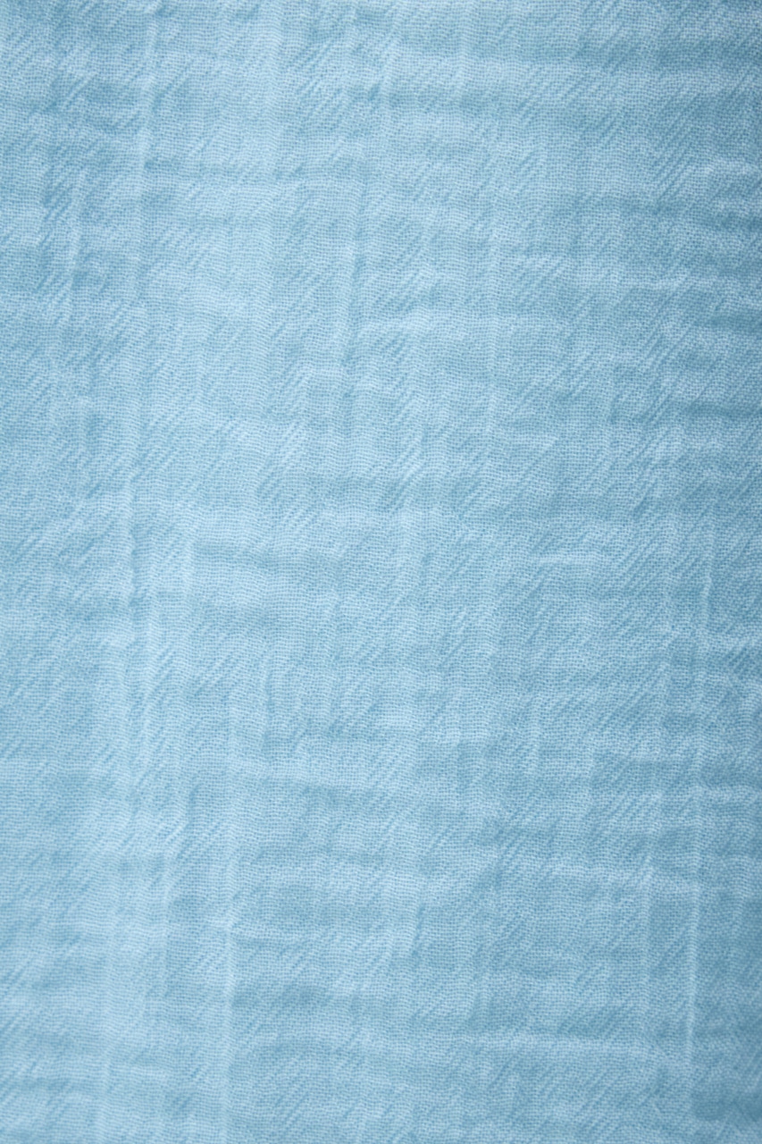 ウエスト切替袖ギャザーノースリーブワンピース L/BLU M