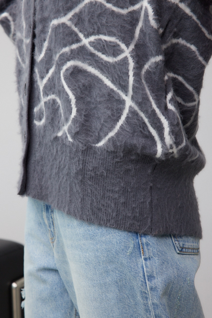 AZUL BY MOUSSY | ライン柄ニットカーディガン (カーディガン ) |SHEL