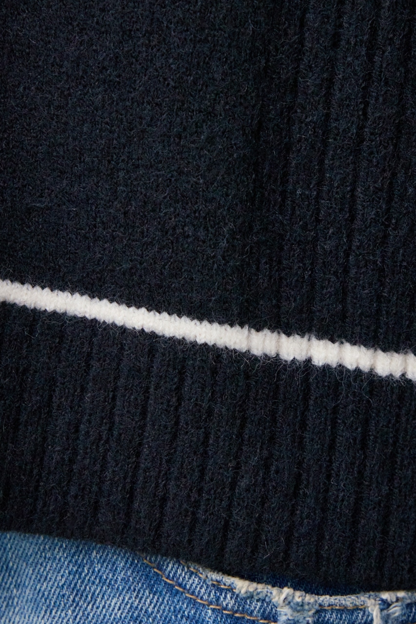 スウェットライクニットプルオーバー BLK FREE