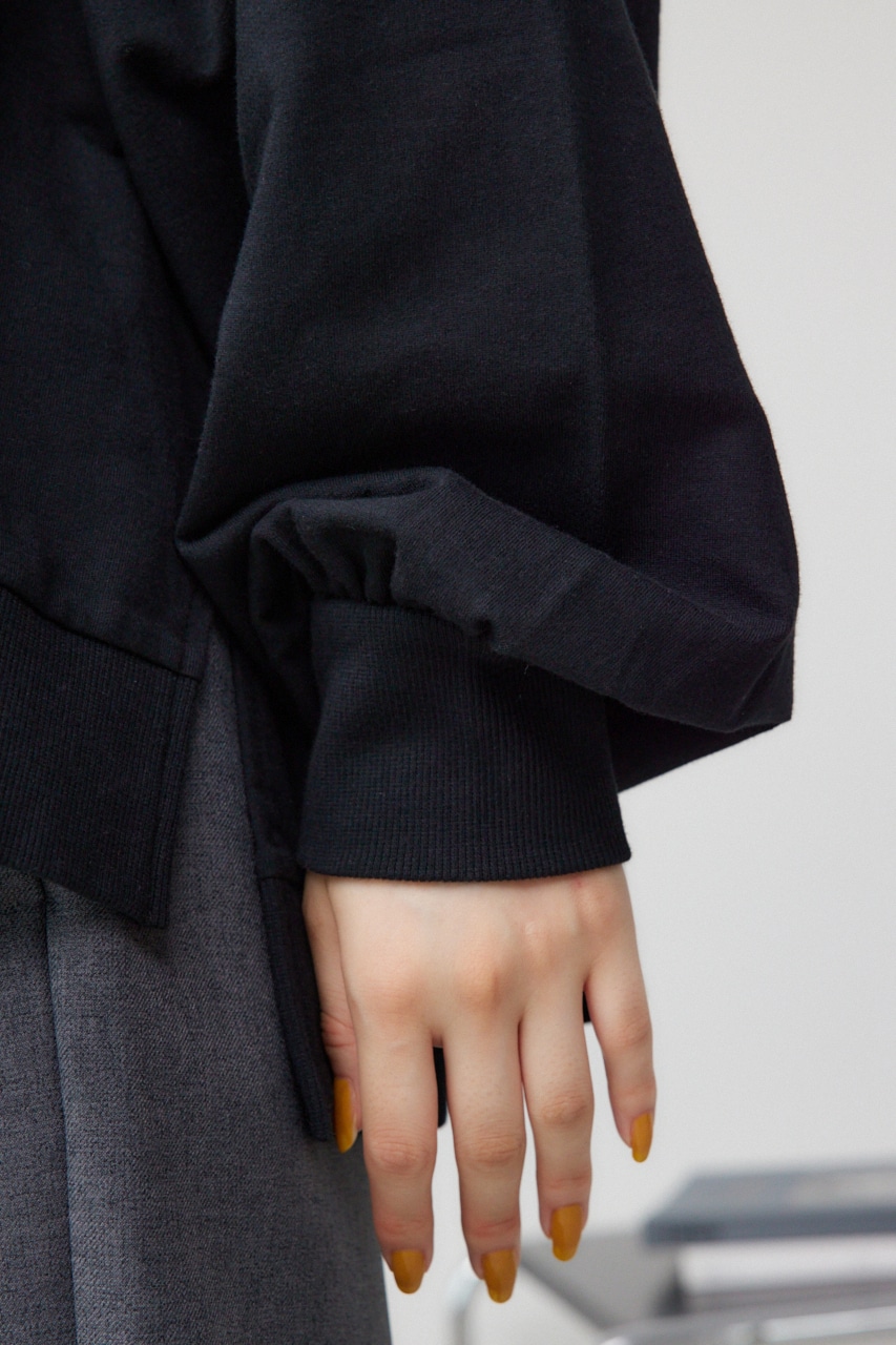 プリントウラケプルオーバー BLK FREE