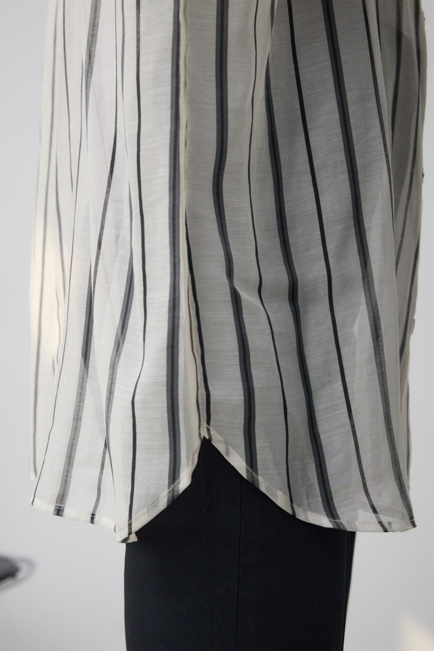 バックスリットシアーオーバーシャツ 柄WHT FREE