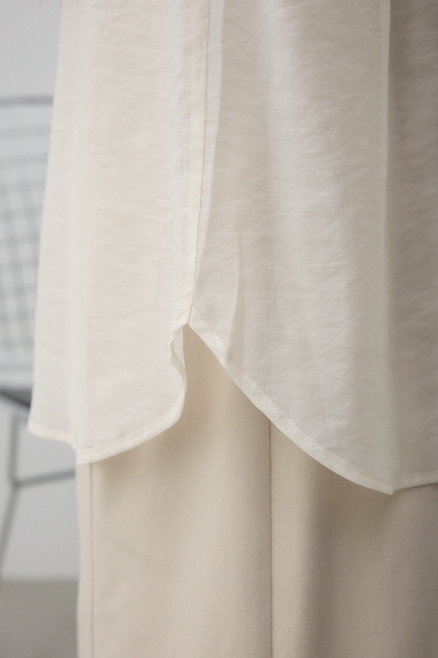 バックスリットシアーオーバーシャツ O/WHT FREE